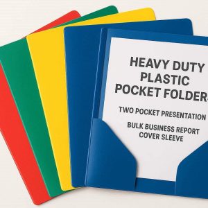 Plastic Pocket Folders Heavy Duty Two Pocket Presentation Folders Bulk Business Report Cover Sleeve