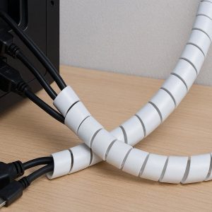 Spiral Cable Wrap Cord Protector Wire Management Sleeves Flexible Tube For Computer PC TV Electronics