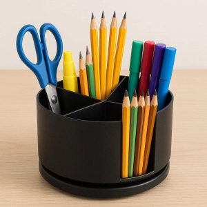 Rotating Pen Holder For Desk Spinning Pencil Cup Art Supplies Organizer School Classroom Stationery Caddy