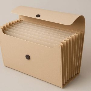 Expanding File Folder Accordion Document Organizer Pocket Letter Size Accordian Paper Storage Box With Flap